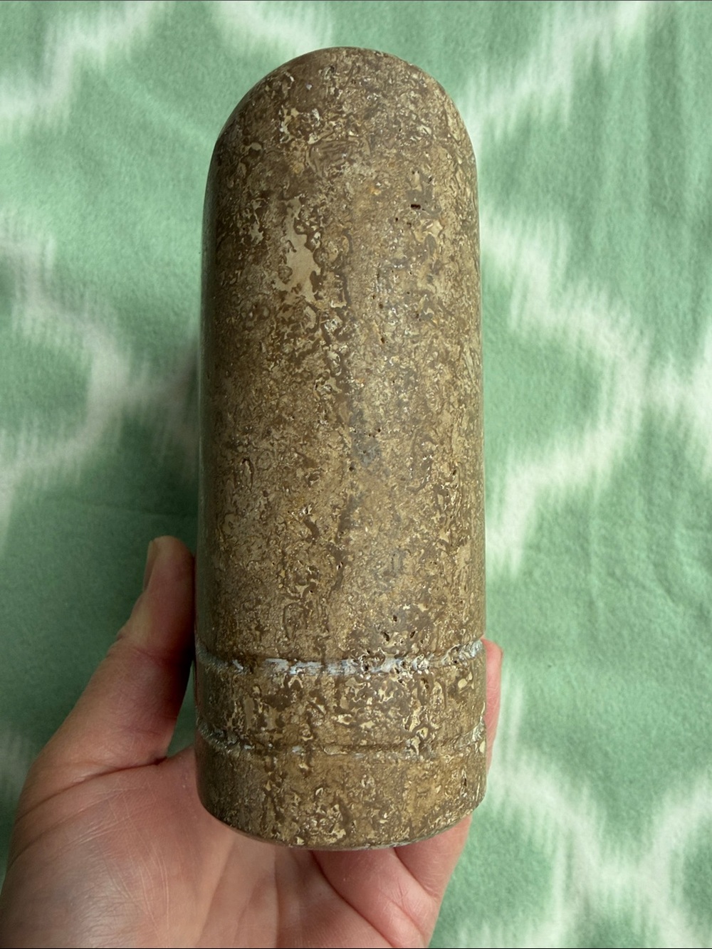 Marble Stone 4-Slot Toothbrush Holder in Weathered Brown Tan (mocha marble) - Picture 4 of 8